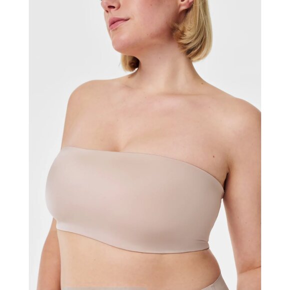 Spanx Beige Smoothing Strapless Bandeau Bra - Picture 1 of 5